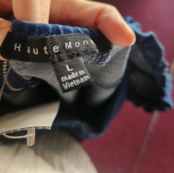NWT Haute Monde Denim Dress Size L - Picture 3 of 3